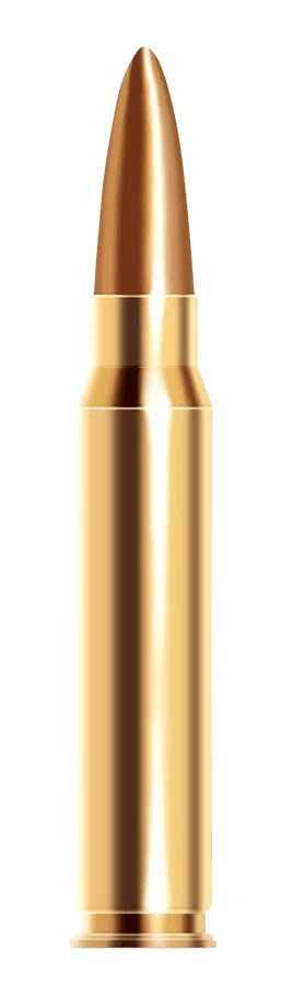 Golden Bullet Isolatedon Background