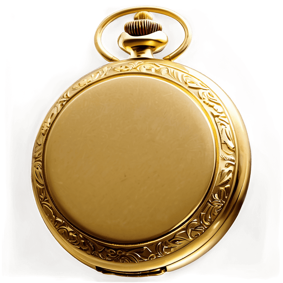 Gold Pocket Watch PNG vdy12