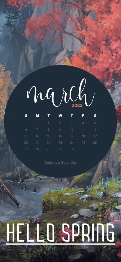 March 2022 Hello Spring wallpaper
