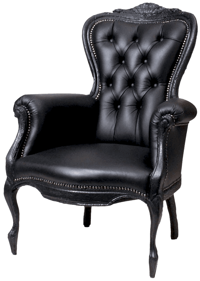 Elegant Black Tufted Armchair