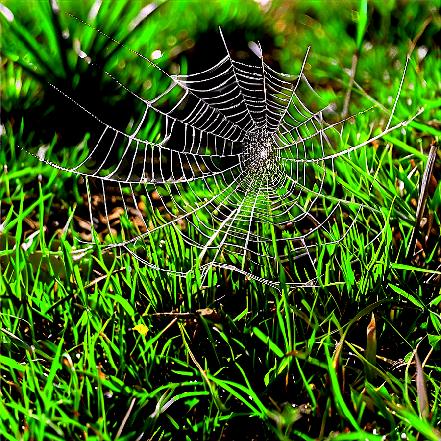 Spiderweb in Grass PNG 88