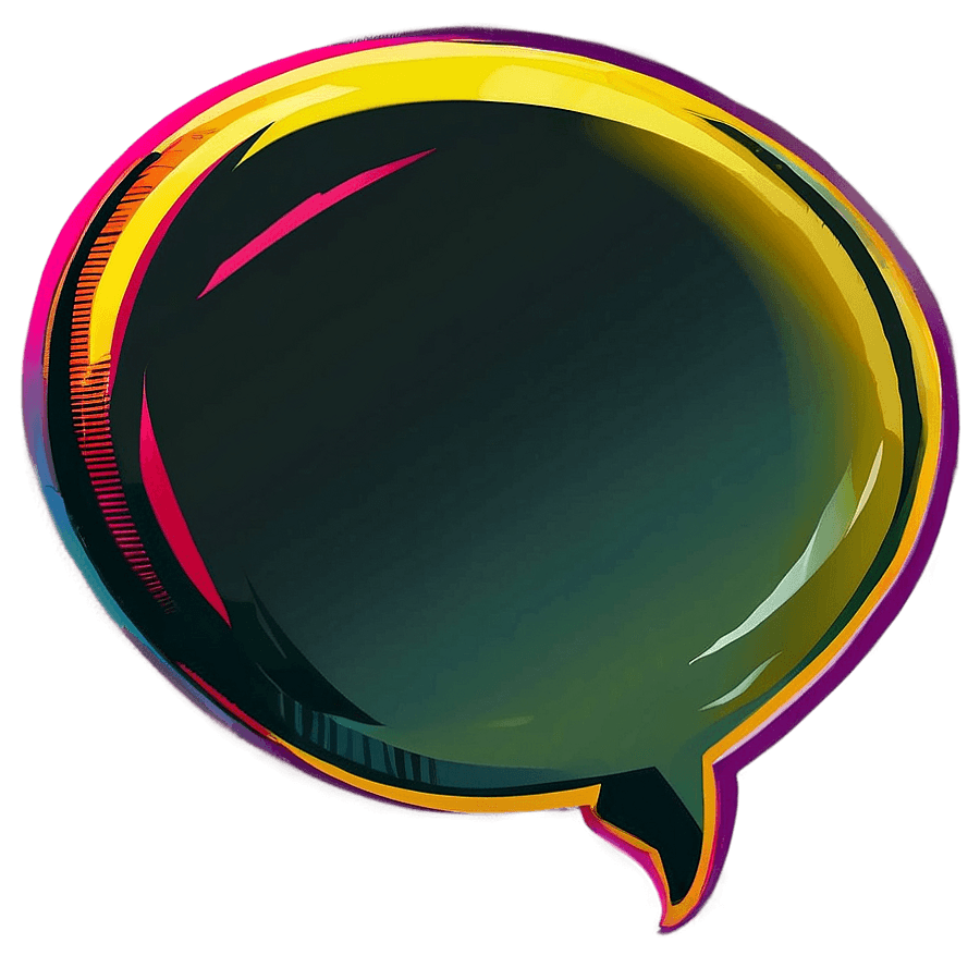 Comic Bubble with Shadow PNG 66