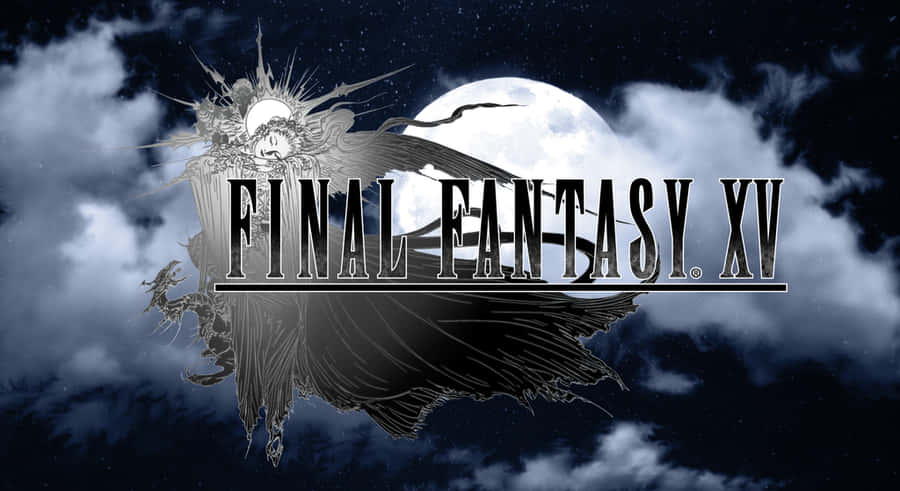 Officieltlogo på Final Fantasy XV baggrund