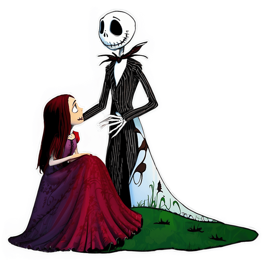 Jack and Sally's Hilltop Moment PNG cgj90