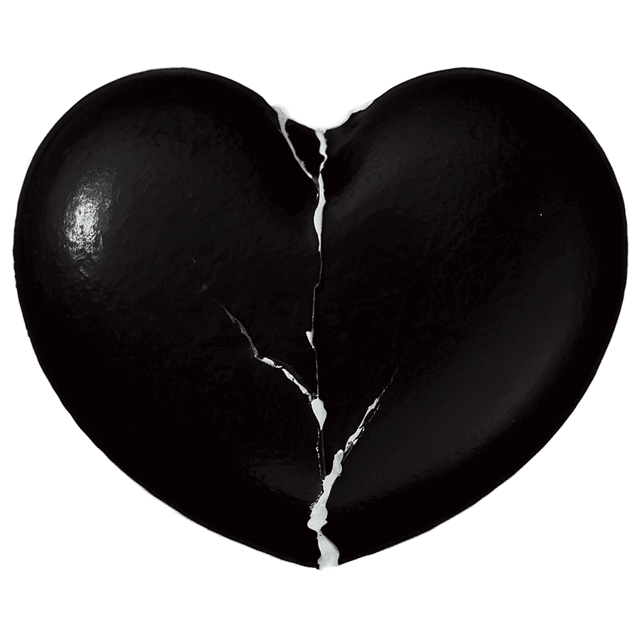 Broken Black Heart PNG cqq