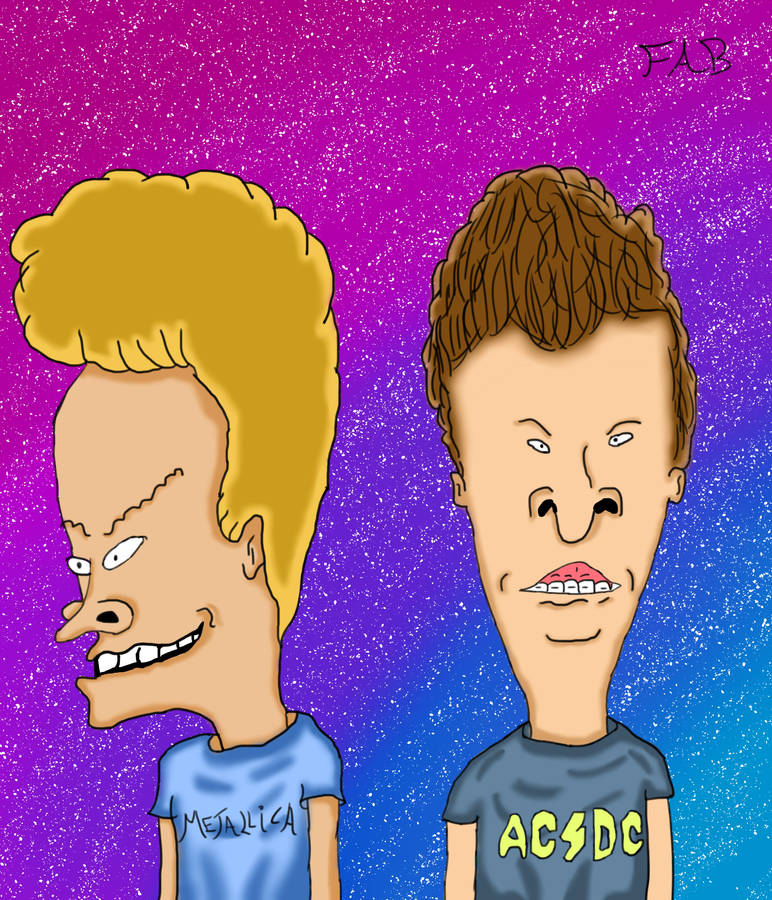 Download Colorful Beavis And Butt Head Wallpaper | Wallpapers.com