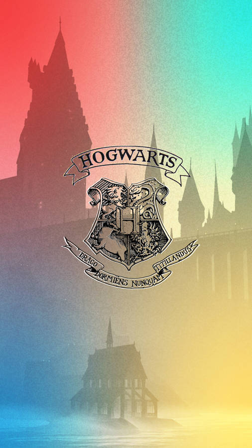 Download Colorful Logo Hogwarts Aesthetic Wallpaper | Wallpapers.com