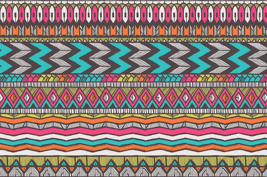 Colorful tribal pattern poster wallpaper 