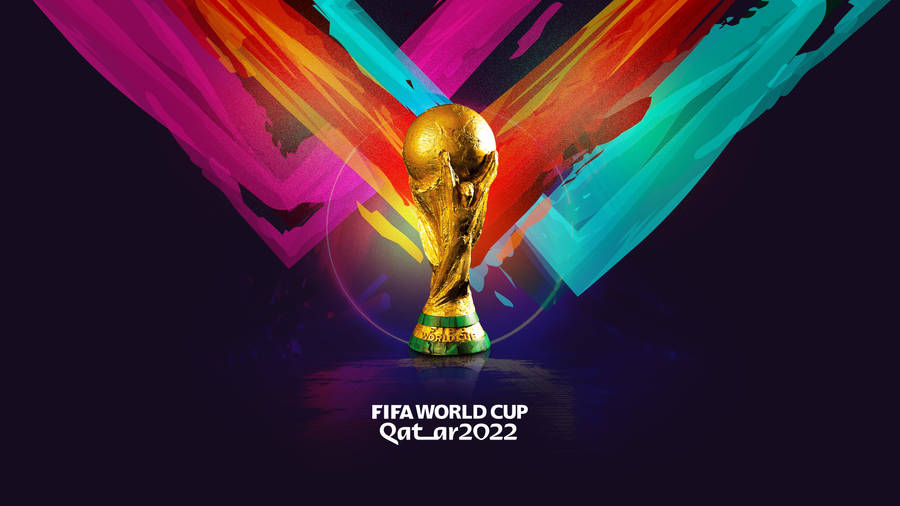 Download Colorful Vector FIFA World Cup 2022 Wallpaper | Wallpapers.com