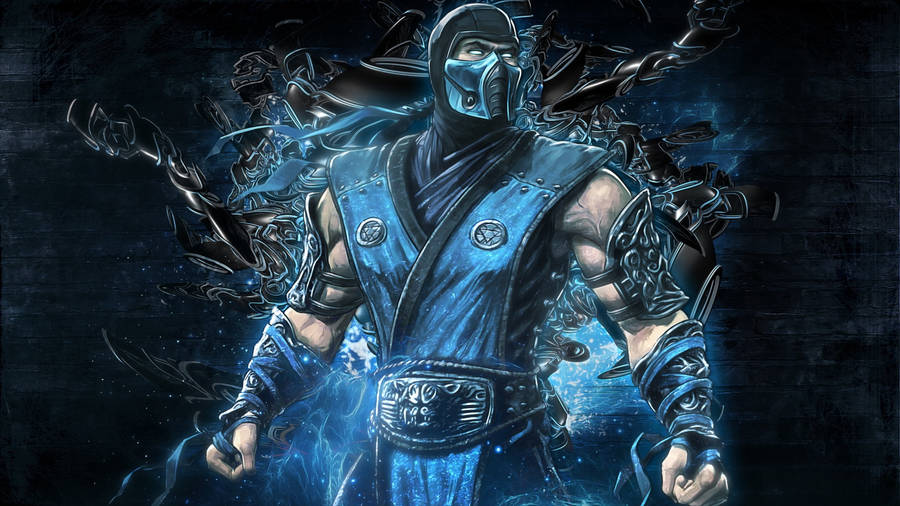 Download Comic Illustration Of Sub-zero Wallpaper | Wallpapers.com