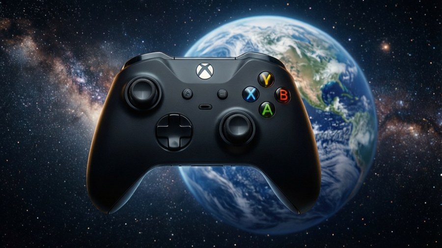 Controller in Space Wallpaper