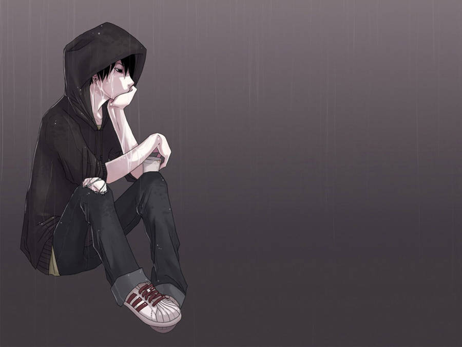 Download Cool Men Anime Boy In Hoodie Wallpaper 4596