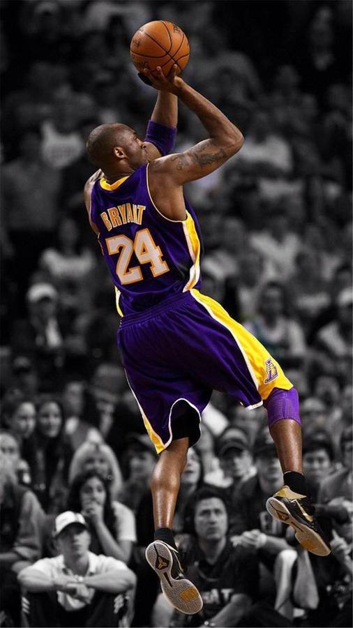 Download Cool Nba Kobe Bryant Fadeaway Wallpaper | Wallpapers.com