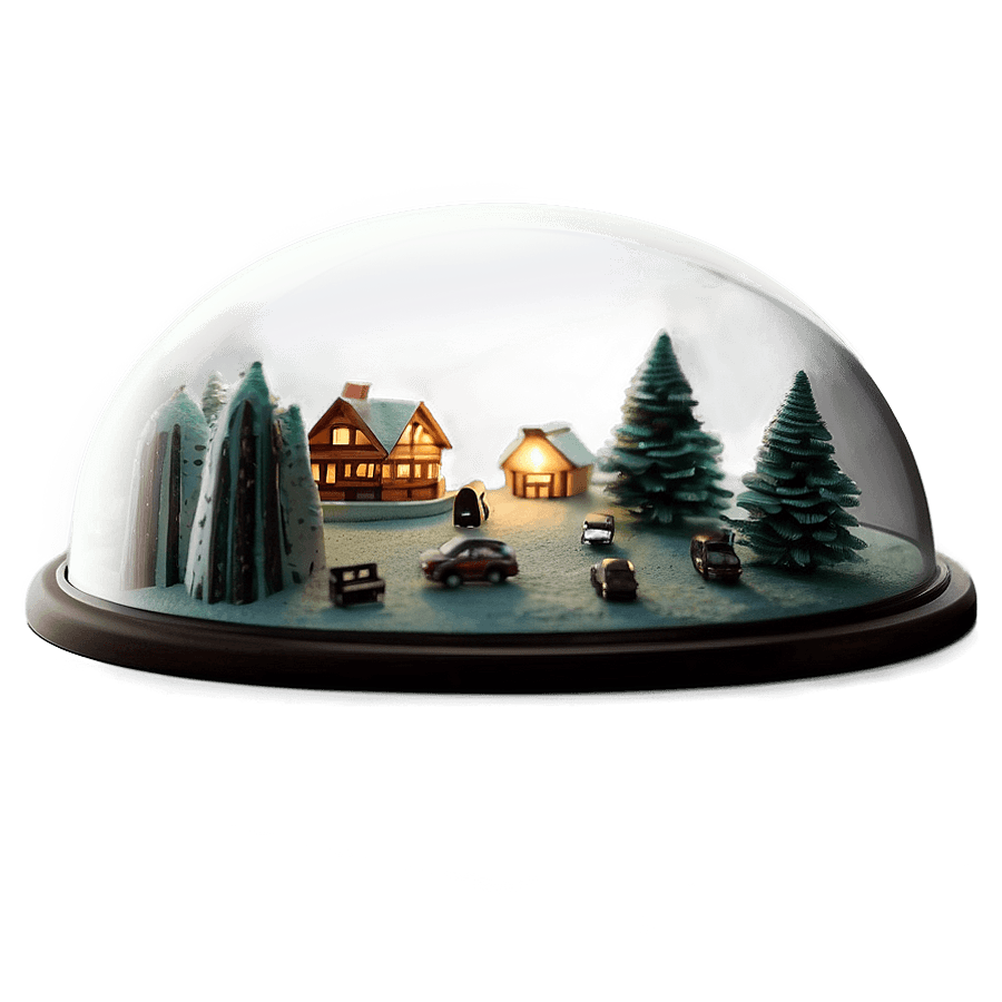 Glass Dome for Miniature Scene PNG otl47