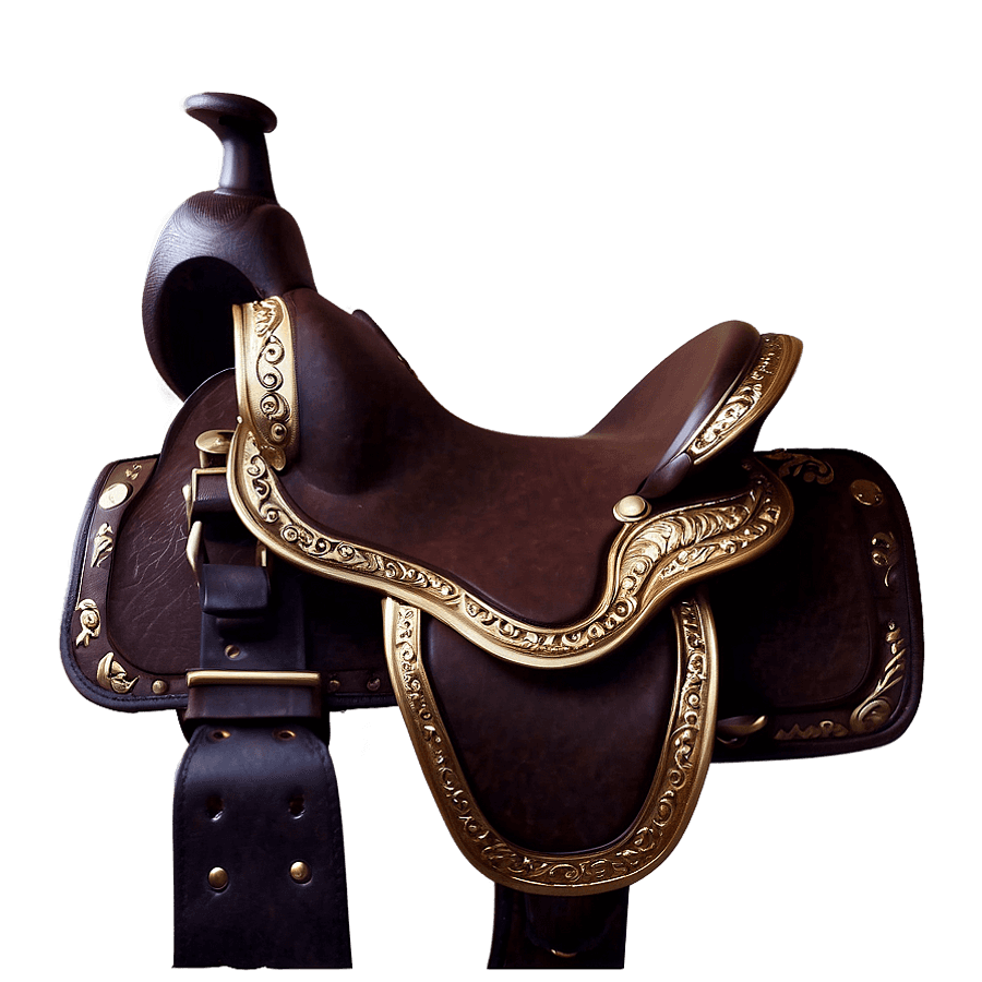 Gold Accented Saddle PNG jdd