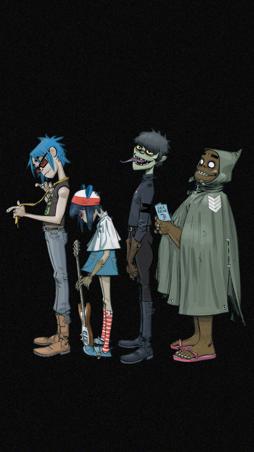 Download Couldn't find a good Gorillaz phone wallpaper, made my own