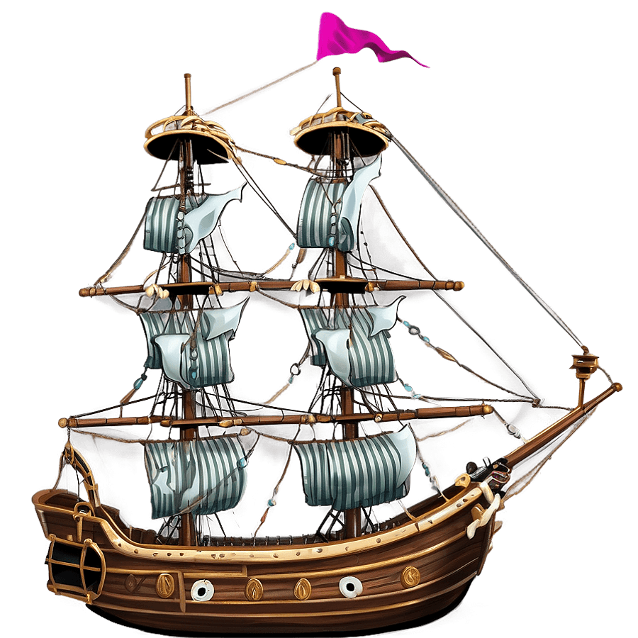 Pirate Ship with Hidden Loot PNG jbb19