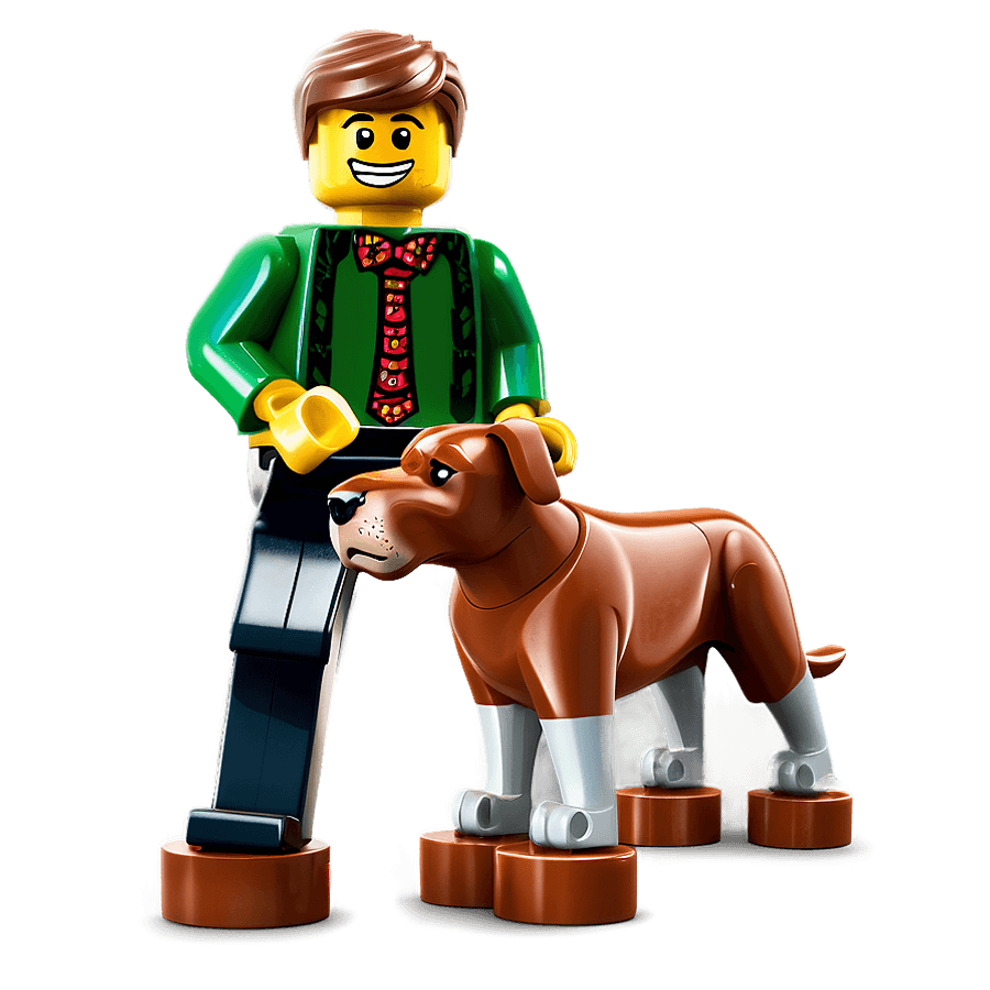 Lego Man with Dog PNG 45