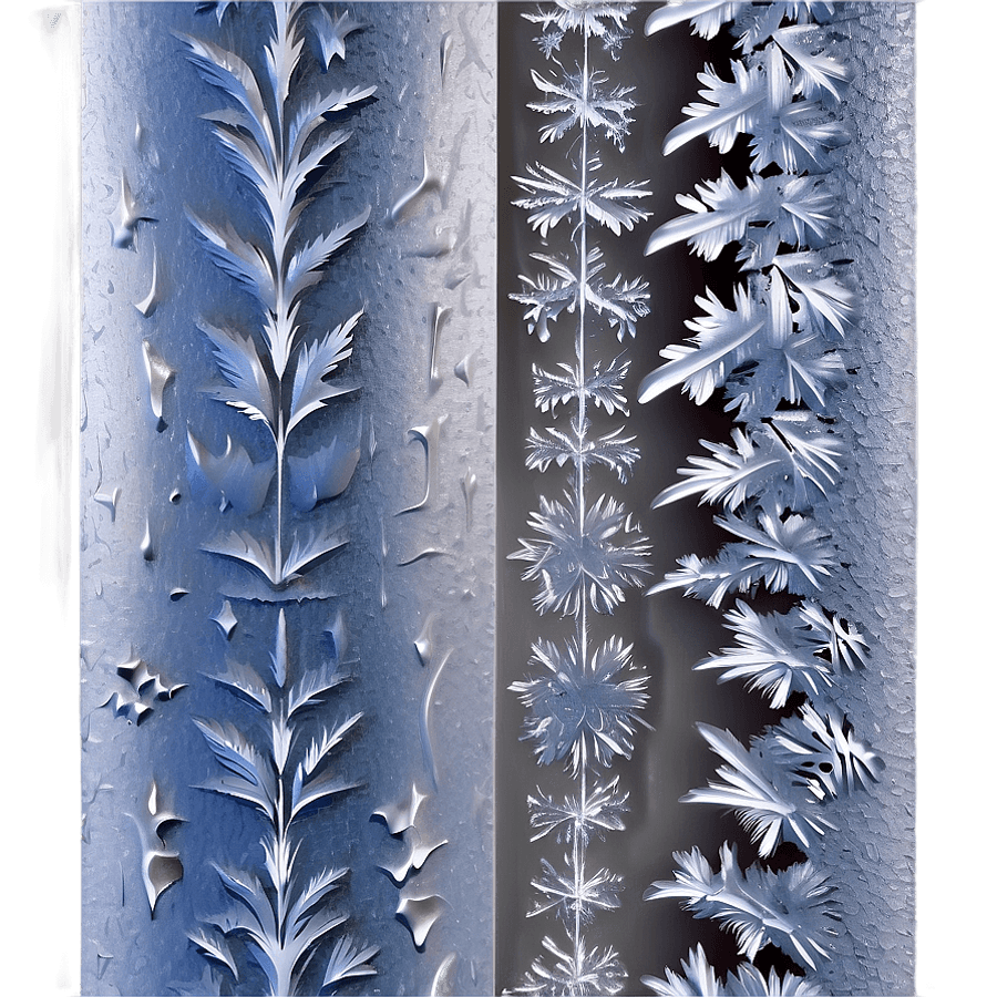 Delicate Frost Patterns on Metal PNG yaa
