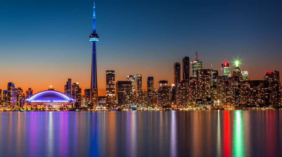 Toronto Skyline Dämmerungsreflexion