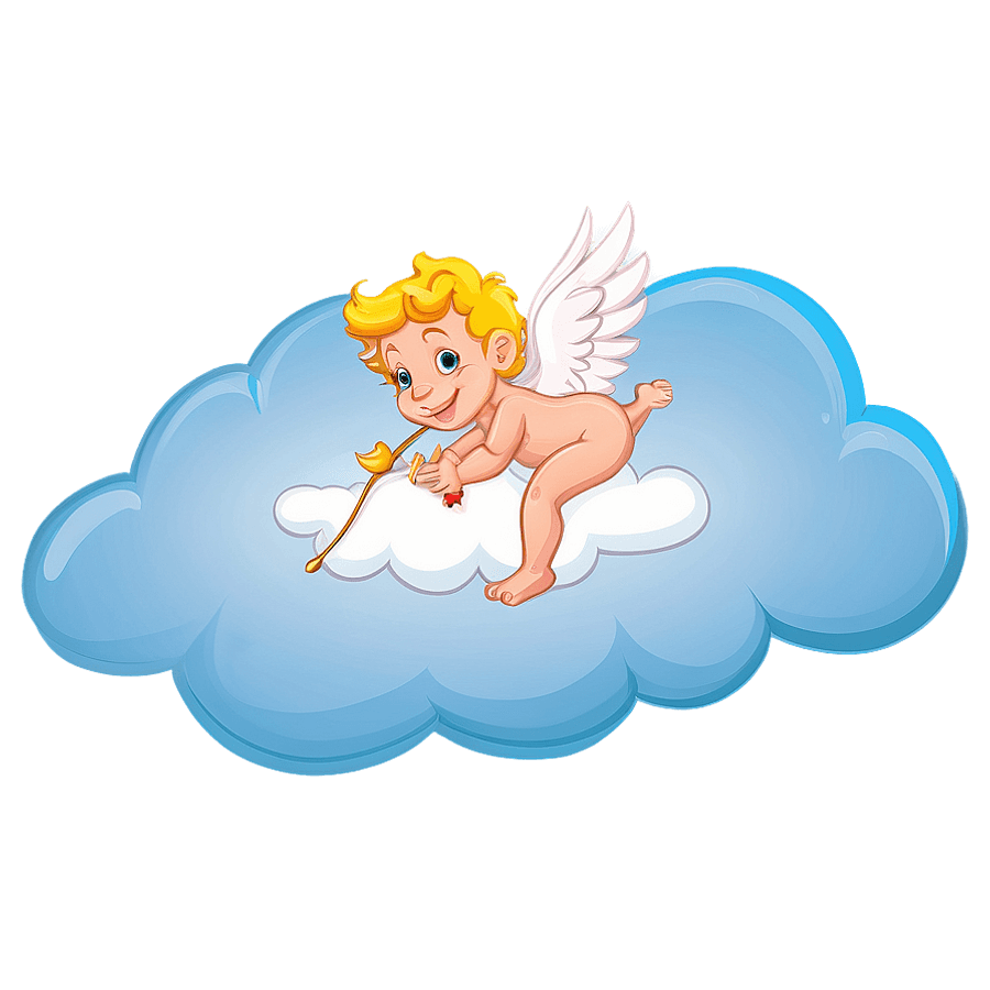 Cupid in Clouds PNG 73