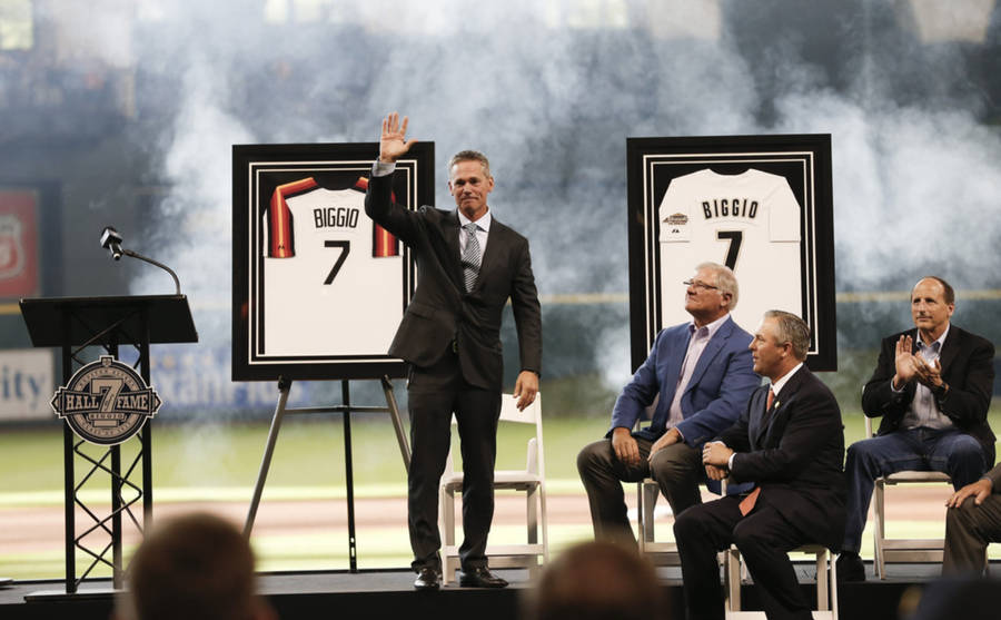 Download Craig Biggio Ceremony Wallpaper | Wallpapers.com