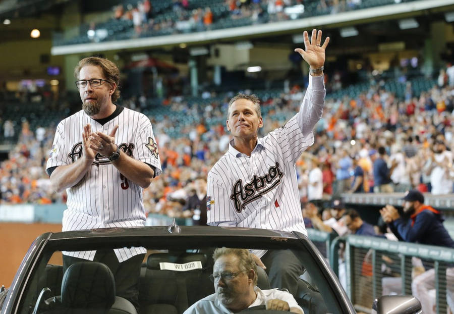 Download Craig Biggio On Convertible Car Wallpaper | Wallpapers.com