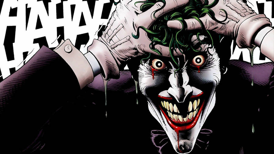 Download Crazy Joker Bleeding Face Wallpaper | Wallpapers.com