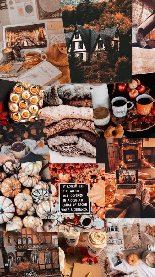 Colagem Aconchegante de Outono - Vibes de Halloween