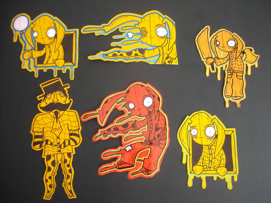 Download Creepy Monsters Aesthetic Stickers Wallpaper | Wallpapers.com