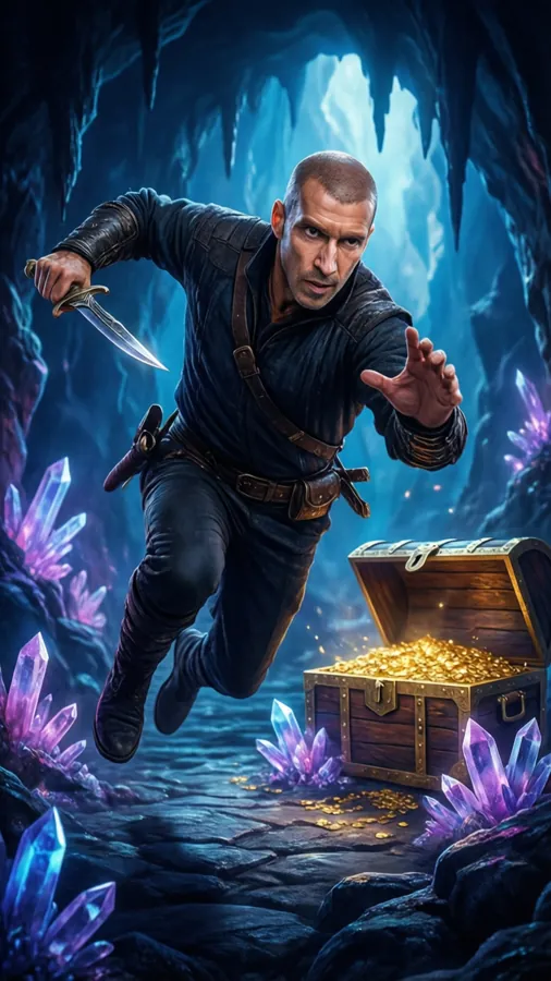 Zidane stjäl skatter i en glödande kristallgrotta.