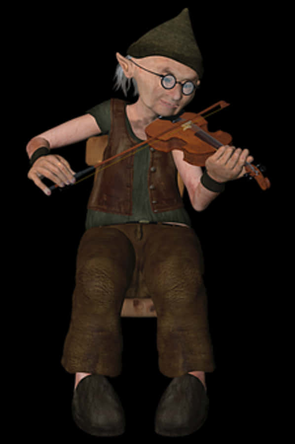 Fantasy Elf Playing Violin