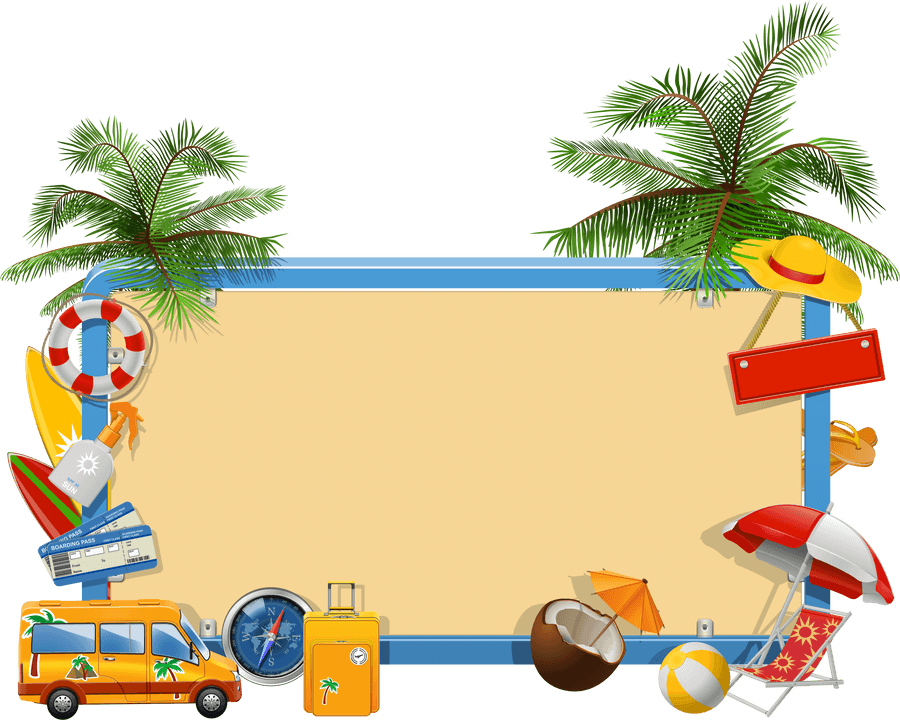 Summer Vacation Frame Template