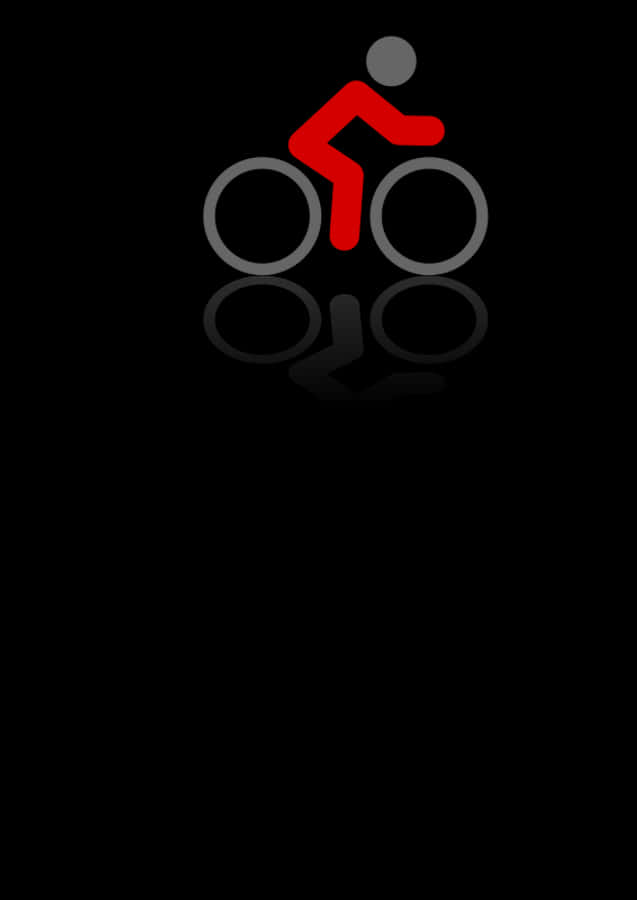 Cyclist Icon Reflection