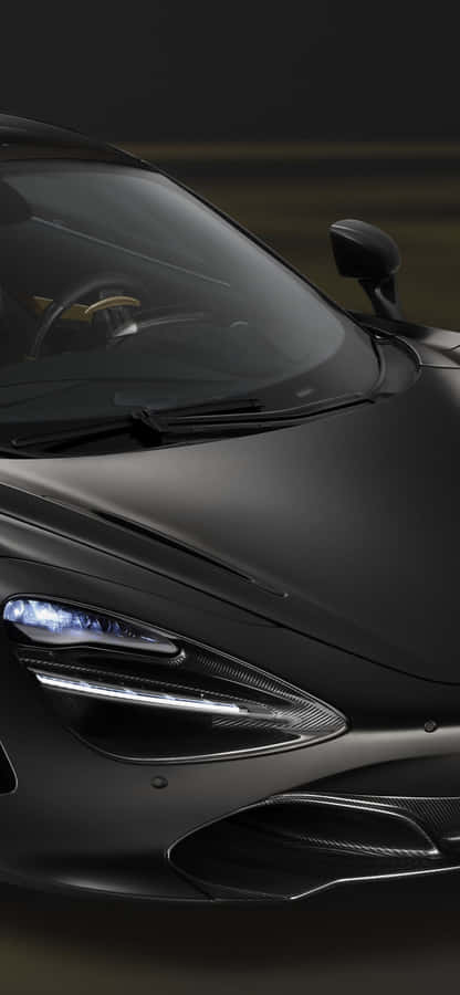 iPhoneXs Max Mclaren 720s baggrund mat sort.