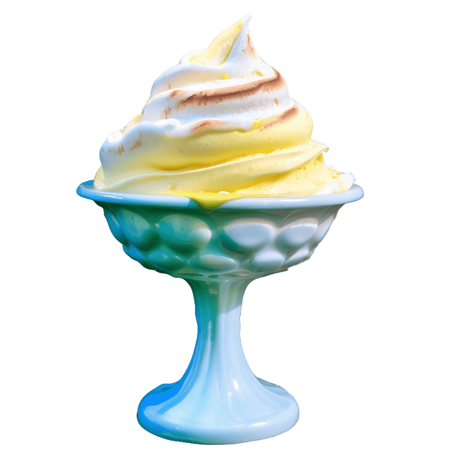 Lemon Meringue Ice Cream Sundae PNG 27