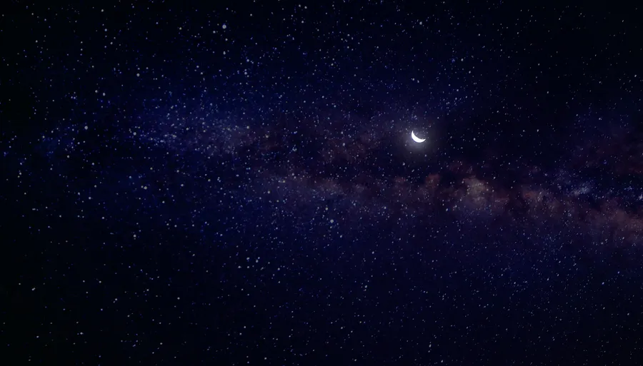 Starry Sky With Moon