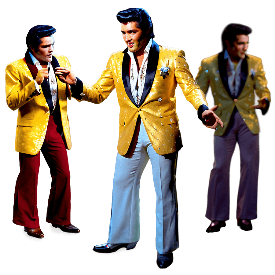 Elvis Presley Gold Suit PNG 06202024