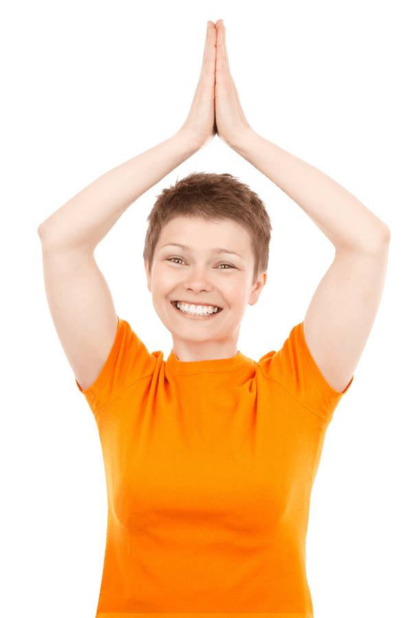 Joyful Person Raising Handsin Happiness