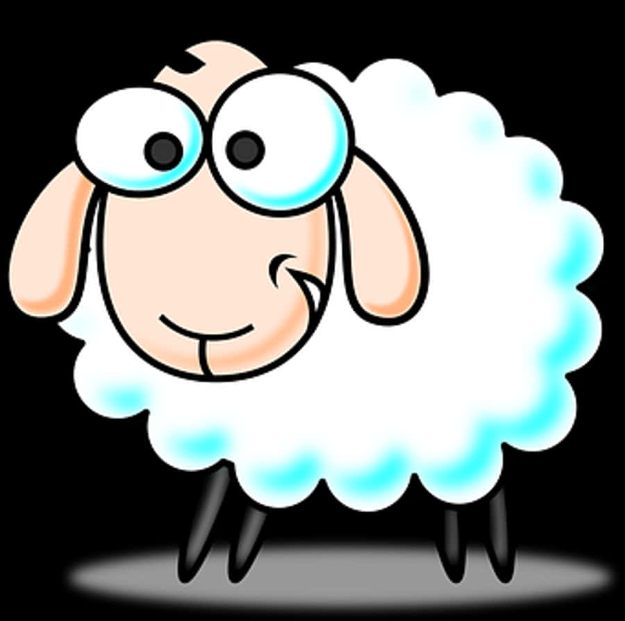Cartoon Sheep With Glasses