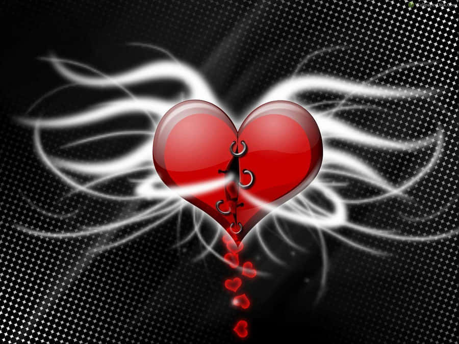 Illustration eines gebrochenen Herzens