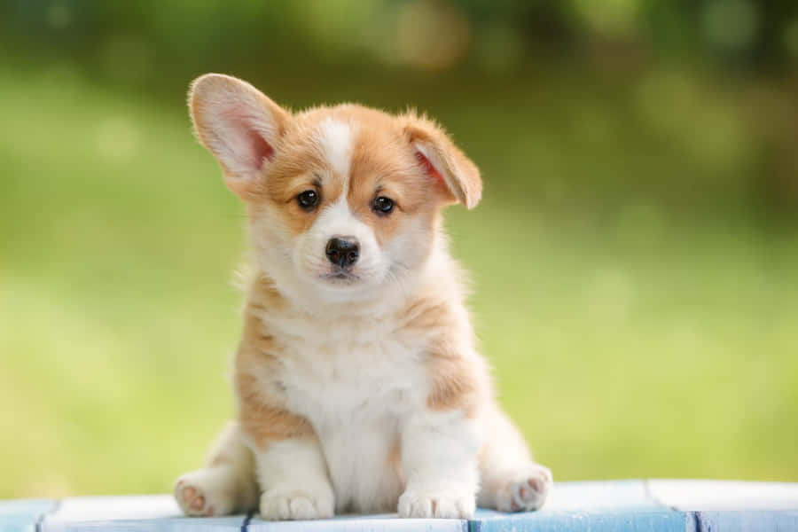 Sødtbillede af Corgi hvalp.