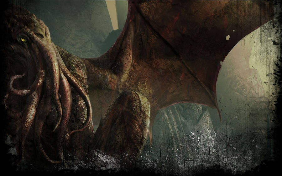 Download Cthulhu Dragon Octopus Monster Wallpaper | Wallpapers.com