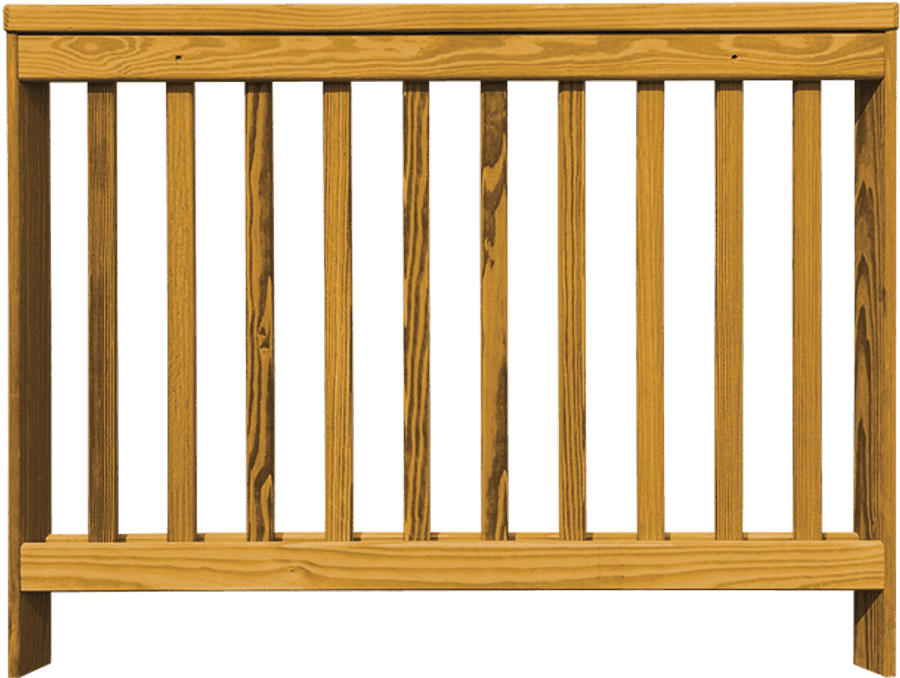 Wooden Deck Railing Section