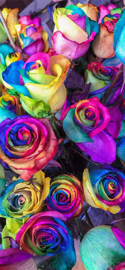 Padrãode rosas papel de parede 1170 x 2532