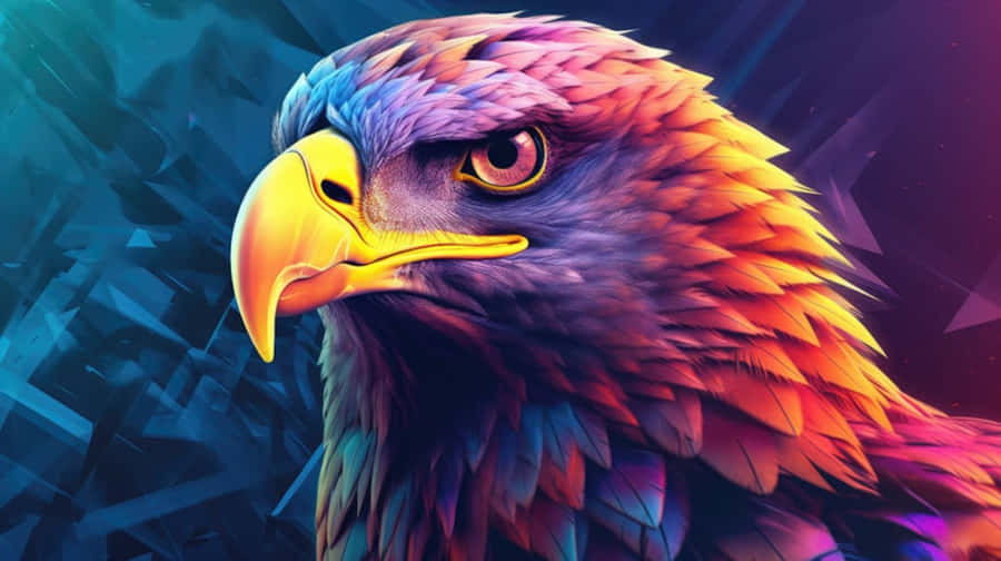 Arte Digital Vibrante da Águia Filipina