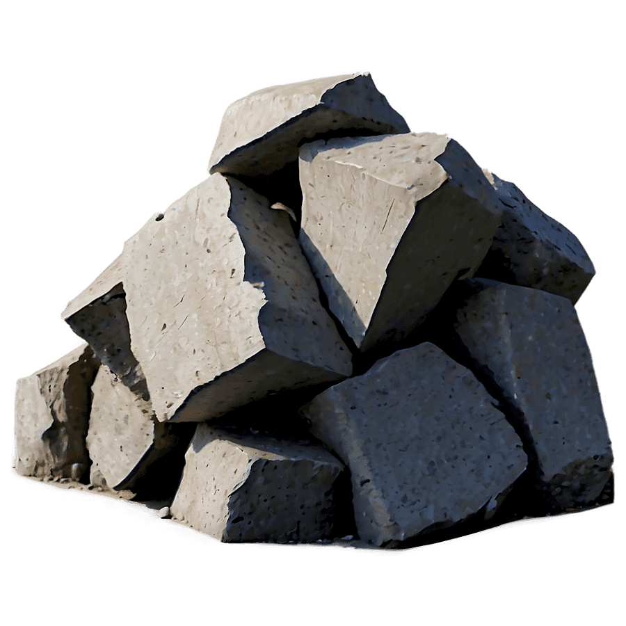 Concrete Rubble Chunks PNG 17