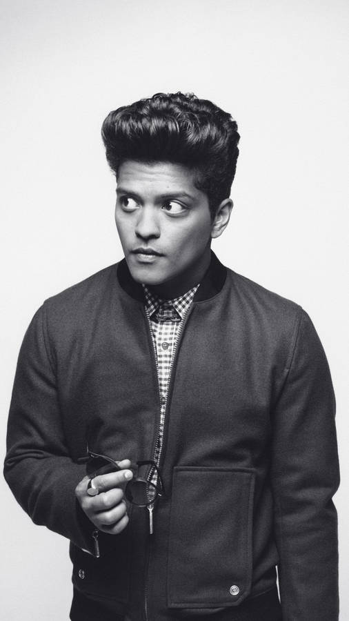 Download Cute Bruno Mars Portrait Wallpaper Wallpapers Com