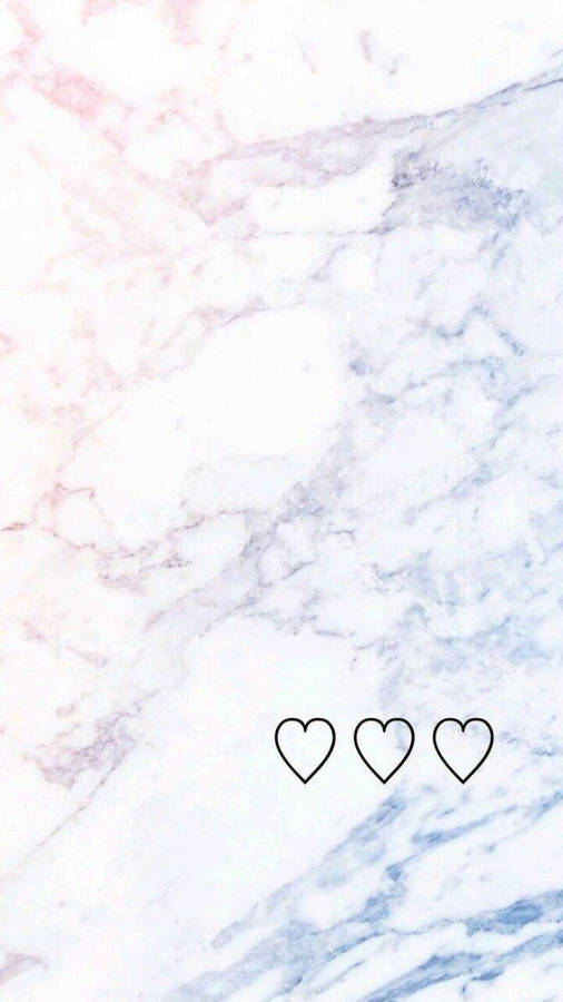 Download Cute Heart Drawings On White Marble Wallpaper | Wallpapers.com