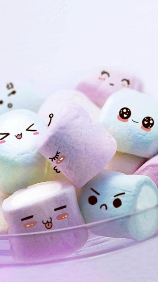 Download Cute Marshmallow Faces Wallpaper | Wallpapers.com